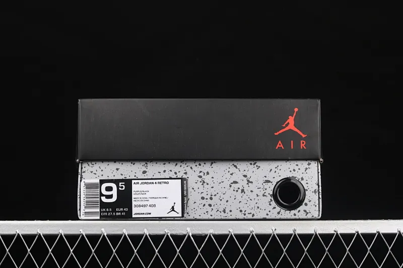 All categories Air Jordan Jordan series basketball shoes Air Jordan 4 G version Air Jordan 4 Retro AJ4 Joe 4 suede black and purple 308497-408